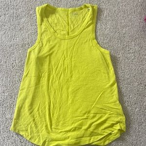 Chartreuse J. Crew tank top